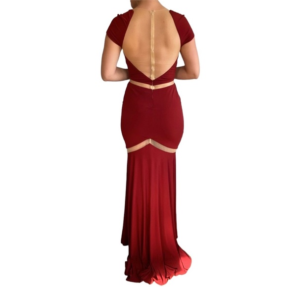 Jovani Evening Gown Wine - Picture 2 of 3